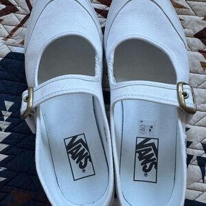 Vans Women's White Buckle Sneakers